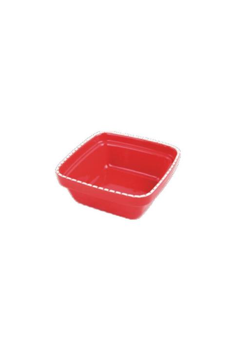 Durbuldum Pawise Dog Square Ceramic Bowl 550 Ml -red