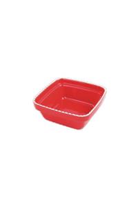 Durbuldum Pawise Dog Square Ceramic Bowl 550 Ml -red