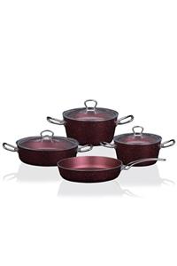 Paçi 7 Parça Royal Granit Bordo Tencere Seti