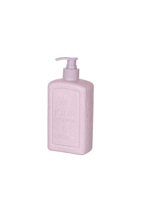 Apiko Shop Plastik Sıvı Sabunluk 500 Ml,banyo ,mutfak, Home Sweet Home Yazılı Sıvı Sabunluk,deterjanlık (pembe)