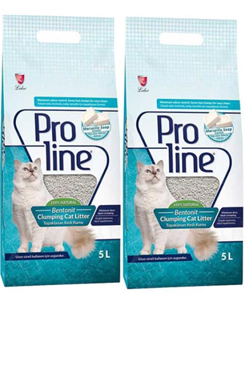 Pro Line Proline Bentonit Kedi Kumu Marsilya Sabunlu 5 Lt (2adet)