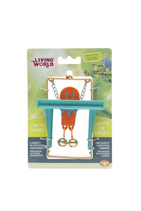 HİLALSHOP Living World Maymunlu Kuş Oyuncağı (turuncu)