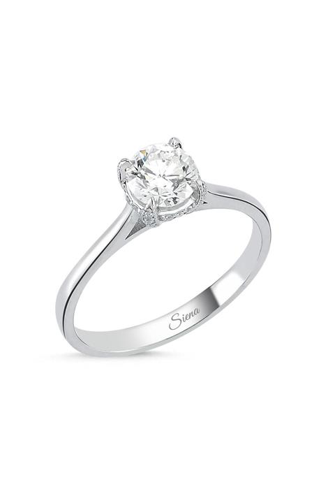 Siena Altın Pırlanta Tektaş Yüzük 0.83 Karat 14 Ayar