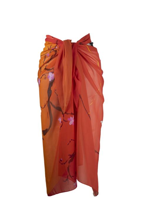 Knidos Butik Mibi Design Lia Gün Batımı Turna Desenli Pareo