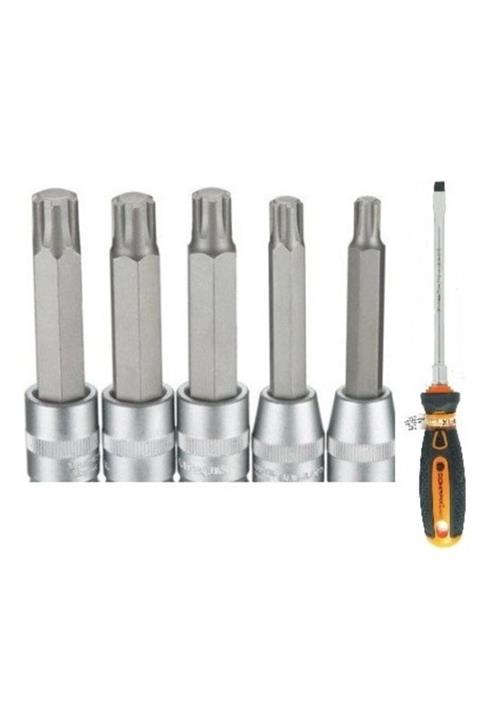 Somafix 1/2 Lokmalı Torx Uçlu 6 Köşe 100 Mm 20mm-25mm-27mm-55mm-60mm+somafıx Panzar Tornavida