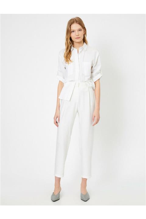 Koton Kadın Ekru Pantolon