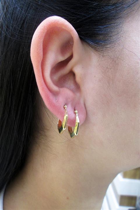 ŞAMLI ERDOĞAN KUYUMCULUK 14 Ayar Altın Beşgen Küpe