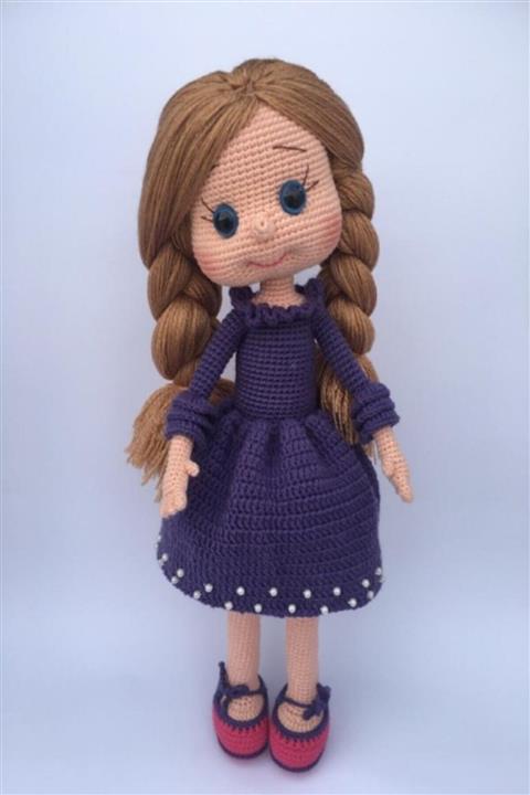 Pamuyum örgü evi Mor Menekşe Bebek