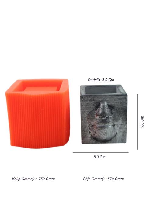 Hobizubi Beton Saksı Silikon Kalıp - 144