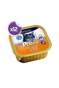 Plaisir Pate Sterilised Tavuklu Kısır Kedi Konservesi 100 Gr X12 Adet