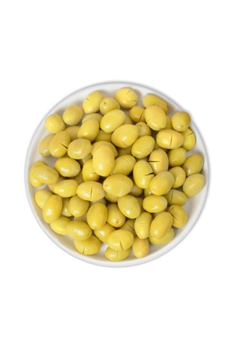 olivemark Domat Kırma Yeşil Zeytin 4 Kg Teneke (120-140) Büyük Boy
