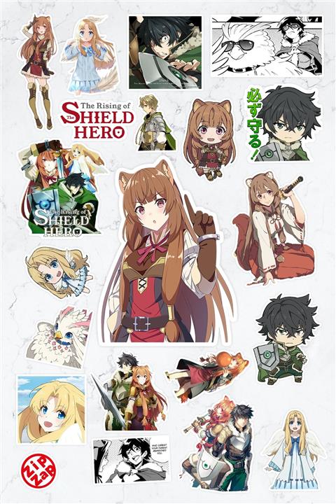 ZipZap Rising Of The Shield Hero Anime Sticker Paketi 20 Adet Sticker