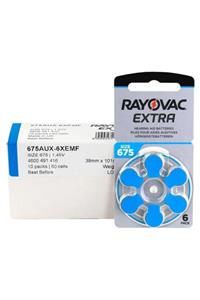 Rayovac Extra 675 Numara Işitme Cihazı Pili ( Pr44 ) 10 X 6 Lı Paket 60 Adet Pil Renk Kodu Mavi