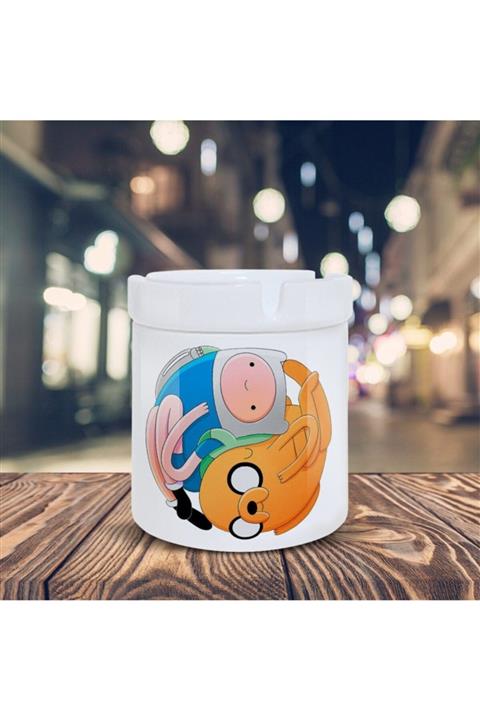 Asilmeydan Adventure Time Finn Jake Baskılı Seramik Kül Tablası-90137