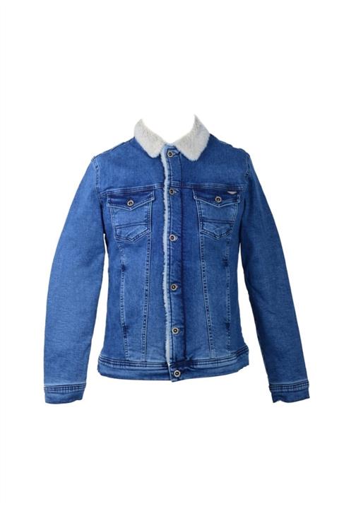 BİGSELA Erkek Mavi Içi Kürklü Kot Mont