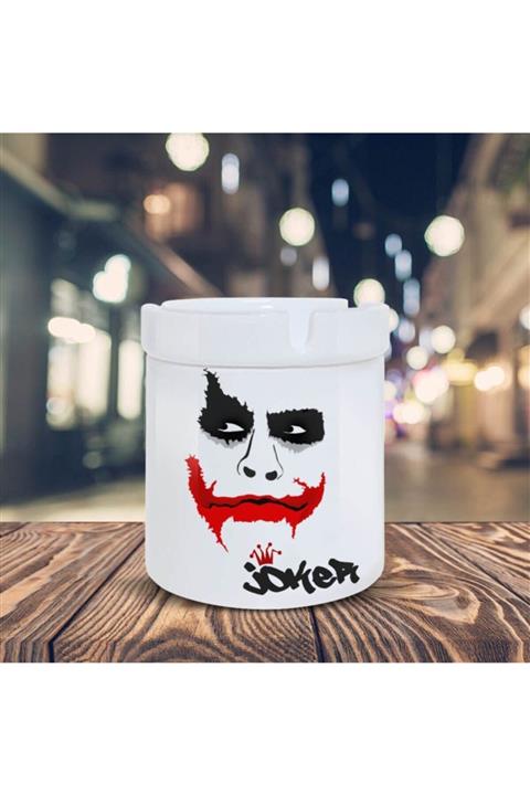Asilmeydan Joker Karakteri Silüeti Baskılı Küllük Seramik Kül Tablası-70895