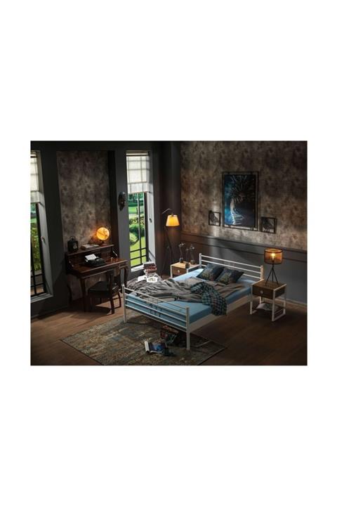 Vivense Unimet Manyas Çift Kişilik Metal Karyola Beyaz 160x200