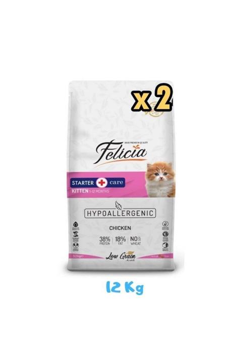 Felicia Kitten Tavuklu Yavru Kedi Maması 12 Kg (2 Adet)