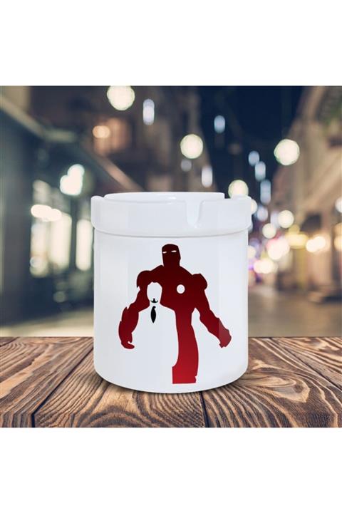 Asilmeydan Iron Man Küllük Tony Stark Baskılı Kül Tablası K-16