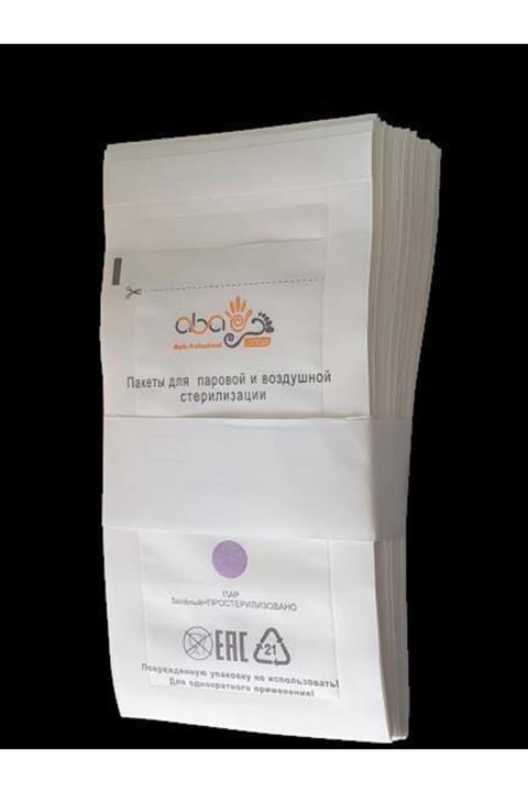 aba nails Indikatörlü Sterilizasyon Kraft Paket 100x200mm (100 Adet)