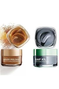 L'Oreal Paris Saf Kil Detoks Maskesi 50ml+şeker Peelingi Işıltı Canlandırıcı—üzüm Yağı 50ml