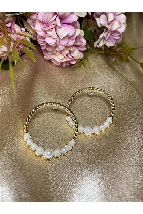 Passionis Jewelry Inci Detaylı Gold Küpe