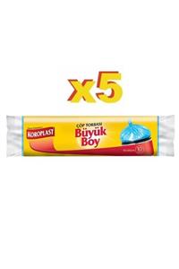 Koroplast Güçlü Büyük Boy Çöp Torbası 10'lu x 5 Paket (65x80 cm)