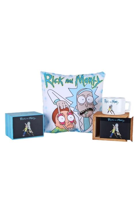 HediyeKanalı Rick And Morty Puf Yastık Kutulu Kupa Led Işıklı Kumbara