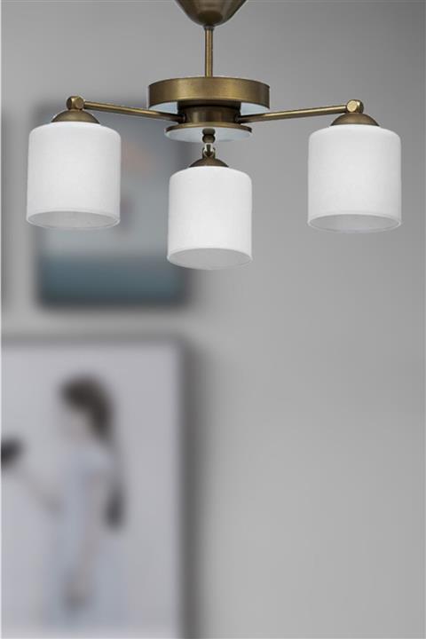 Biotronik Retro Rustik Eskitme Üçlü Avize