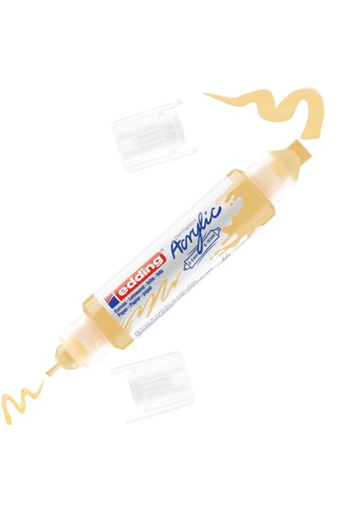 Edding Pastel Sarı Akrilik 3d Double Liner  - 2-3, 5-10 öm’lik 2 Başlık 5400