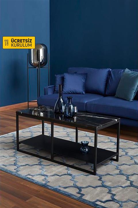 Vivense Ulla Orta Sehpa Siyah Statik Ayak