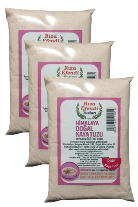 Rıza Efendi Tuzları Himalaya Doğal Kaya Tuzu Pembe Öğütülmüş Ince 3 Kg