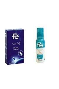 Fe Crowling Üçlü Zevk Prezervatif 12 Li + Kayganlaştırıcı Jel Natural 100 Ml