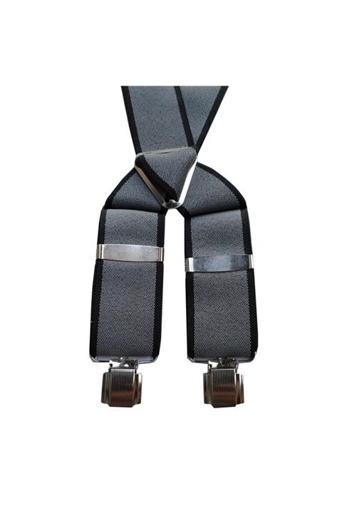 Kemer Dünyası Gri Metal 4 Klipsli Pantolon Askısı