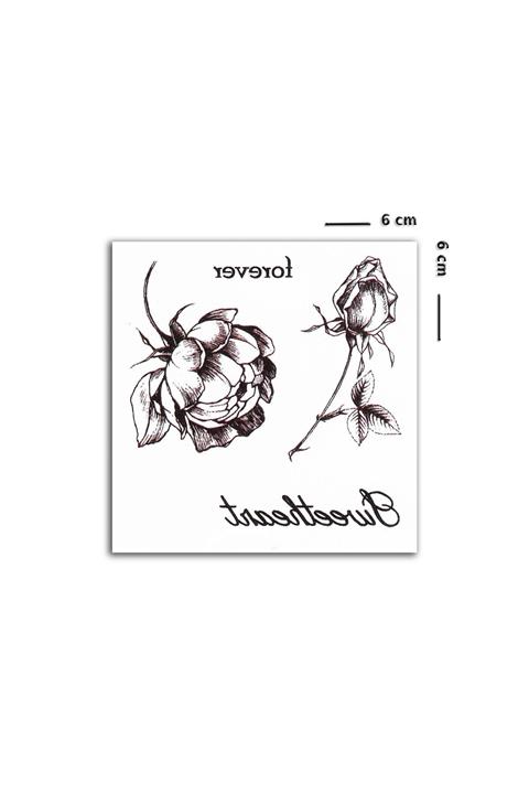 BP Tattoo Sweetheart Mini Boy Yazılı Gül Dövmesi