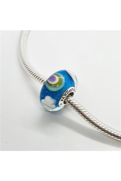 OEM Bileklik Için Gökkuşağı Bulut Murano Cam Charm