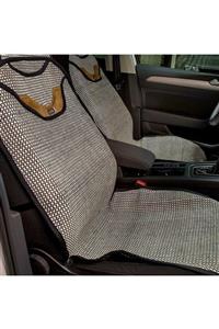 Space Chevrolet Tüm Modellerine Uyumlu Senturk Auto Kilim Minder 2 li Set Ön Koltuklara Füme Bej