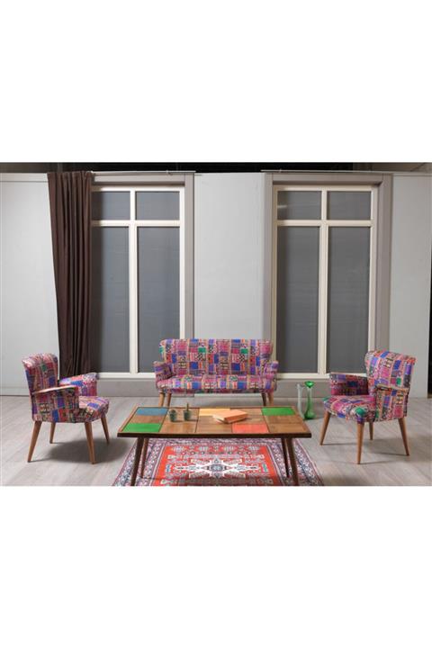 mobilyabazari Liya Patchwork Çay Seti