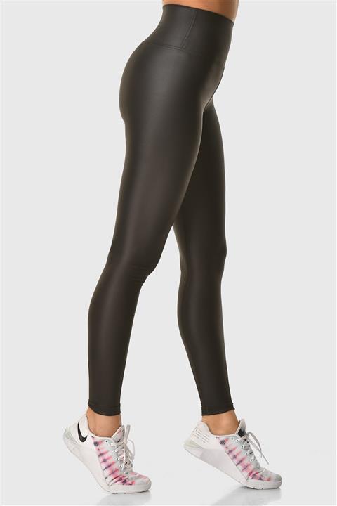 Superstacy Kadın Parlak Siyah Spor Tayt