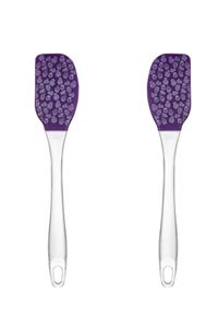 Senin Dükkanın Desenli Silikon Spatula Mor 1 Adet