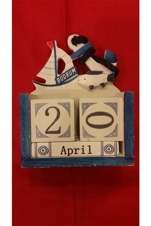 eren souvenir Beyaz Ahşap Masa Takvimi