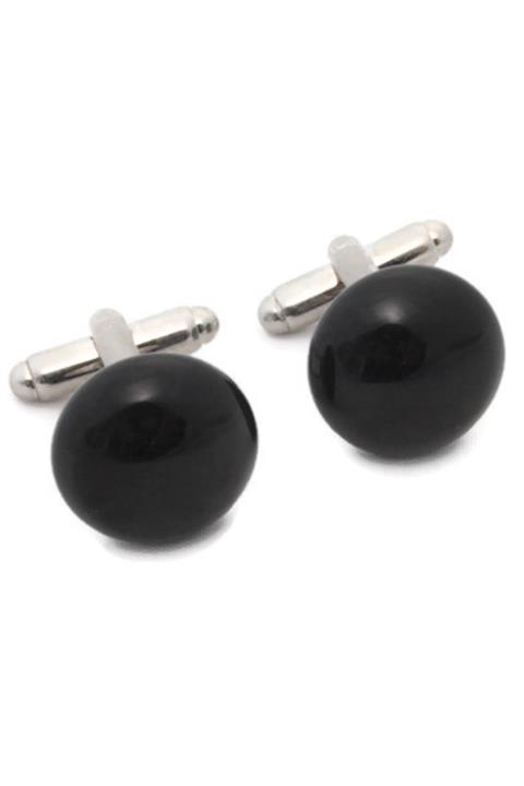 Omark Cotton Siyah Akik Kol Düğmesi