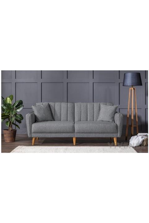 Vivense Koyu Gri Aqua Üçlü Koltuk