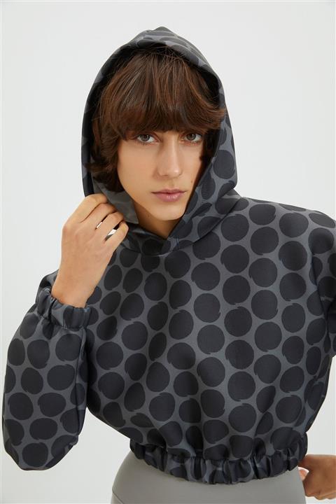 TRENDYOLMİLLA Antrasit Crop Spor Sweatshirt TWOAW22SW1920