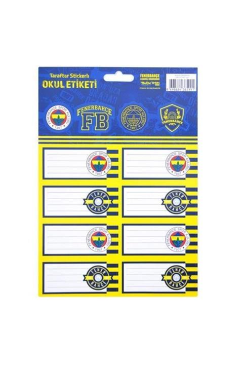 Fenerbahçe Fenerbahçe Stickers Okul Etiketi - 3 Yaprak