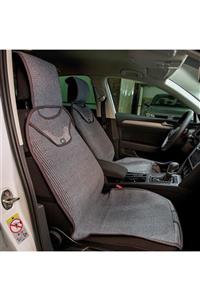 Space Volvo Tüm Modellerine Uyumlu Senturk Auto Kilim Minder 2 li Set Ön Koltuklara Füme Gri