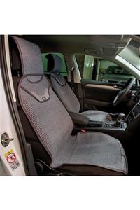 Space Mitsubishi Tüm Modellerine Uyumlu Senturk Auto Kilim Minder 2 li Set Ön Koltuklara Füme Gri