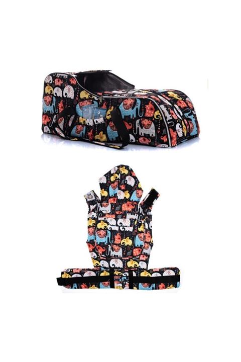 BEBEBEBEK Sevimli Fil Portbebe Kanguru Seti