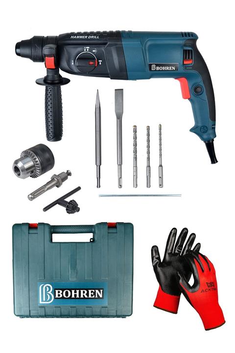 BOHREN 3000 Watt Kırıcı Delici Metal Dişli Şanzuman Hilti Darbeli Matkap 5 Uç