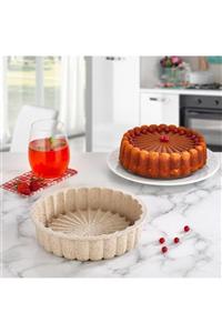 gülsan Papatya Granit Döküm Tart Ve Kek Kalıbı 26cm Kahve